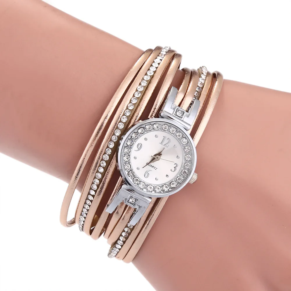 

New Magnetic Buckle Women's Bracelet Watch Luxury Diamond Shiny Leather Fashion Quartz Watch designer watch