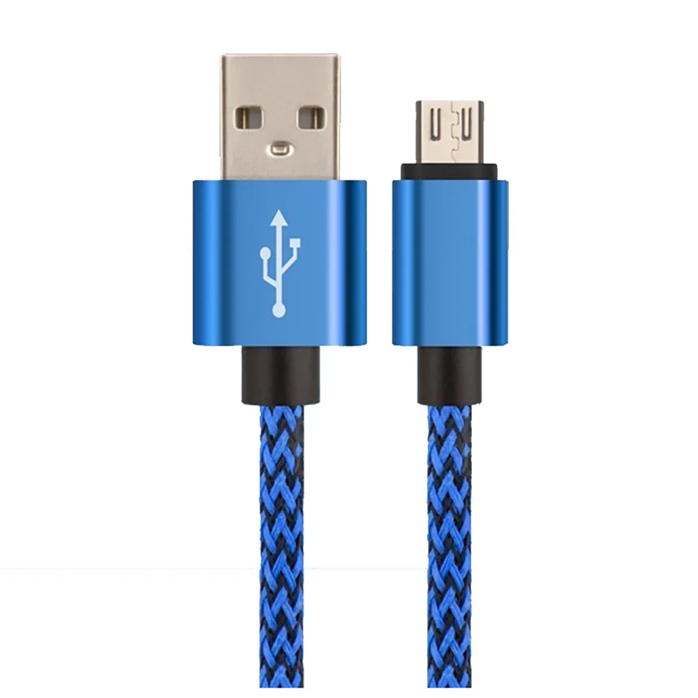 1M Micro usb cable 2A Braided Aluminum fast charging For Samsung Galaxy S7 for huawei Android Mobile Phone | Электроника
