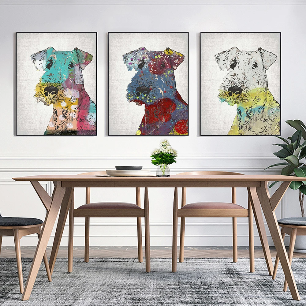 Настенный ретро-постер с изображением собаки акварелью винтажный постер