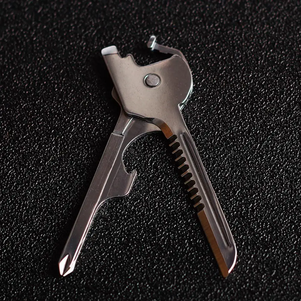 Брелок Utili Key из нержавеющей стали EDC 6 в 1 Карманный ключ отвертка мульти