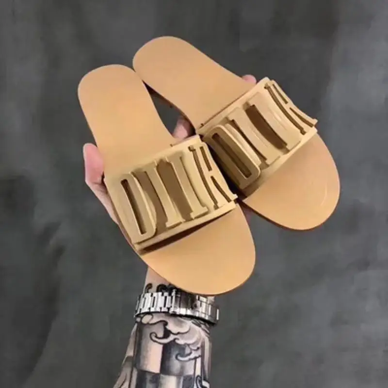 

Women's shoes letter slippers 2021 summer sandals high-quality fabric material comfortable soles 4 colors available