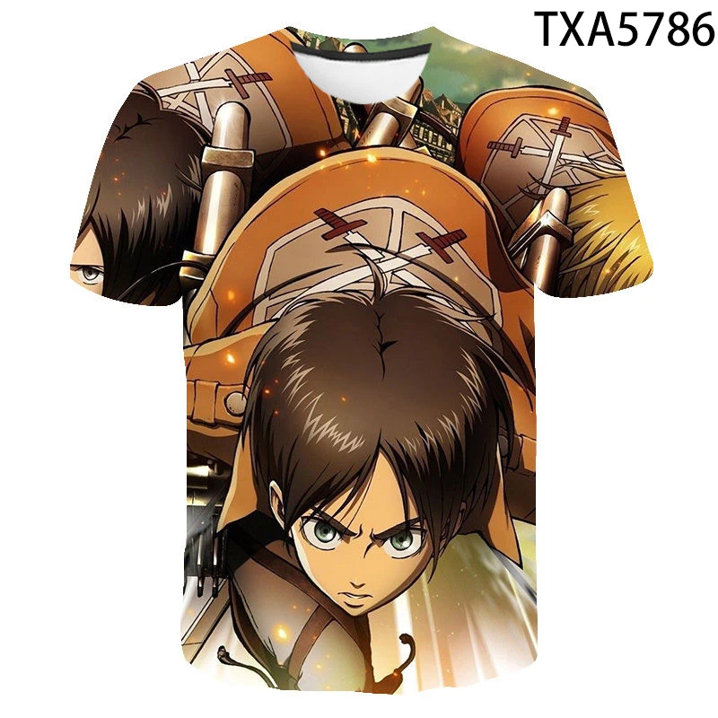 2020 летние 3D футболки Повседневная обувь для косплея по аниме атака на Титанов