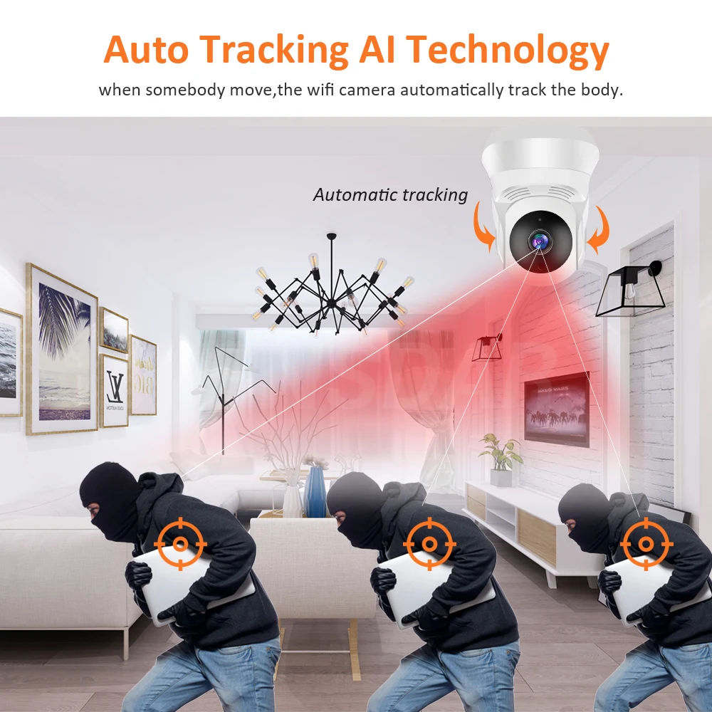 Wonsdar 1080P домашняя Wi-Fi IP камера AI интеллектуальное автоматическое слежение