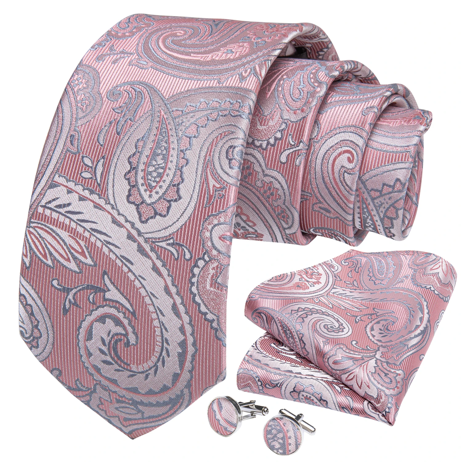 Classic 3 Pack 8cm High Quality Men's Ties Gravatas Formal Business Wedding Necktie Accessories Silk Tie Hanky Gift Box DiBanGu