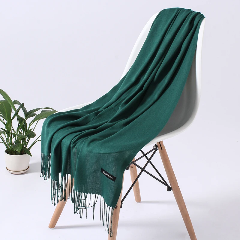 c28 Брендовый женский шарф, модные однотонные зимние шарфы, кашемировые шали и палантины, Дамская Пашмина бандана, мягкий длинный платок для женщин - Цвет: c28