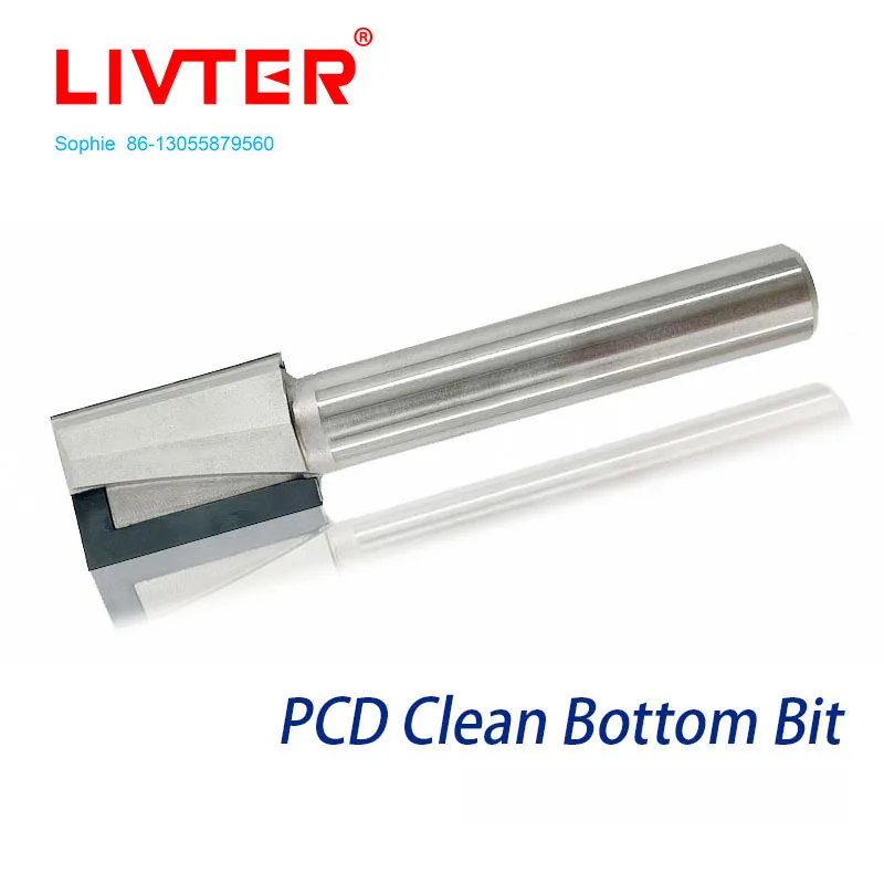 

Livter 12mm 1/2 Shank Two Flutes PCD Straight Router Bit Wood Bottom Cutter Diamond T Slot Bit CNC Engraving Tool End Milling