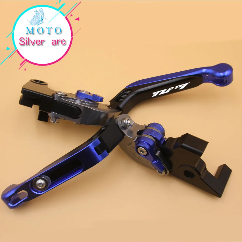 Складной рычаг сцепления для мотоцикла синий + титановый с ЧПУ лазерный логотип