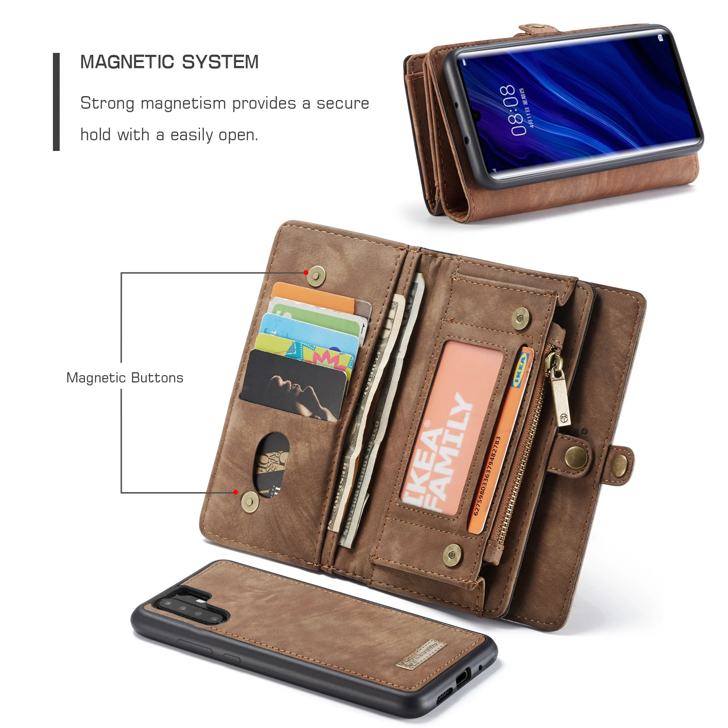 Кожаный чехол-книжка с откидной крышкой чехол для телефона для huawei Mate20 Mate20pro P20 P20pro P30 P30pro p30lite слот для магнитных карт чехол-подставка