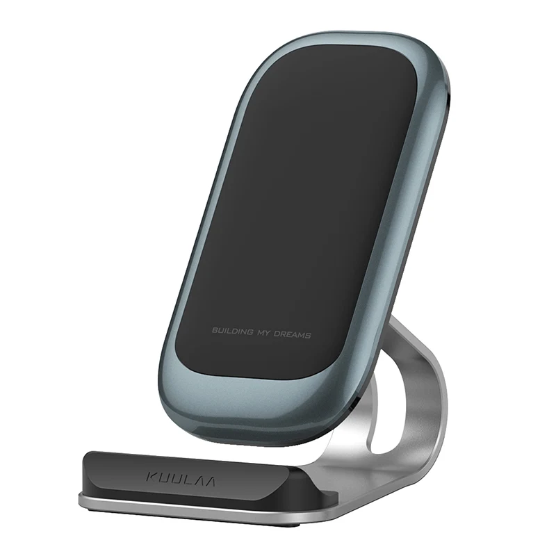 Blue KUULAA Qi Беспроводное зарядное устройство 10 Вт для iPhone X XS 8 XR samsung S9 Xiaomi быстрая Беспроводная зарядная док-станция держатель для телефона зарядное устройство - Цвет: Blue