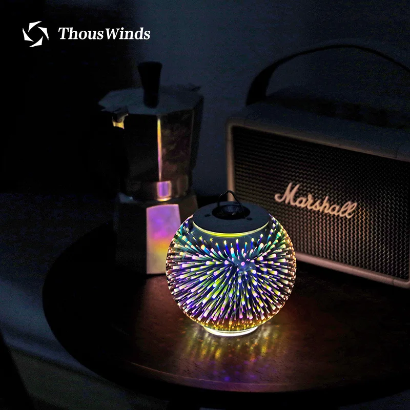 저렴한 Thous Winds-골대 제로 LED 조명, 3D 불꽃 랜턴 야외 캠핑 조명 3D 그림자 유리 전등갓