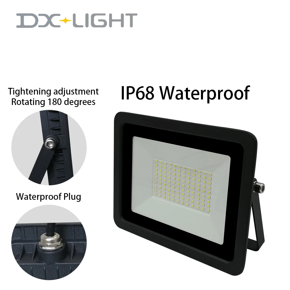 LED Flood Light 10W 20W 30W 50W 100W 110V/220V Floodlights Lamp Waterproof IP68 Whgite Reflector Led Exterior Outdoor Spotlight