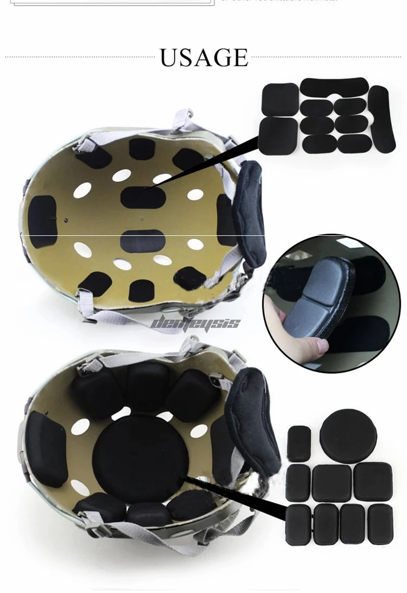 Outdoor Fast Helmet Airsoft Tactical Protective Pad Comfortable Hunting Helmet Accessories Pads Paintball Shooting Helmets Pads