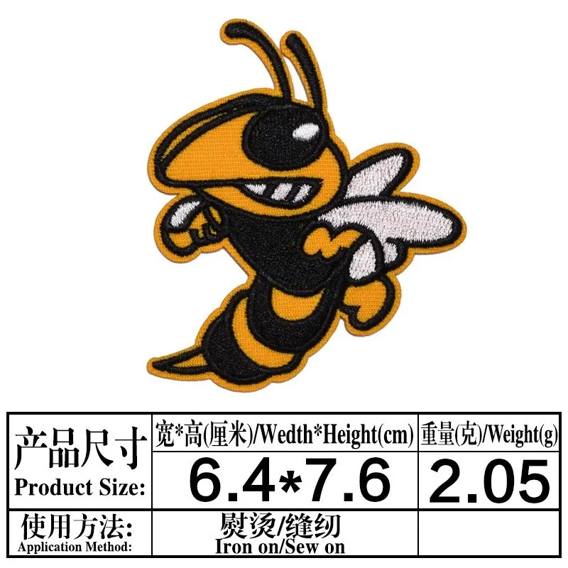 Лидер продаж 1 шт. наклейки для одежды с изображением злого пчелы животных из