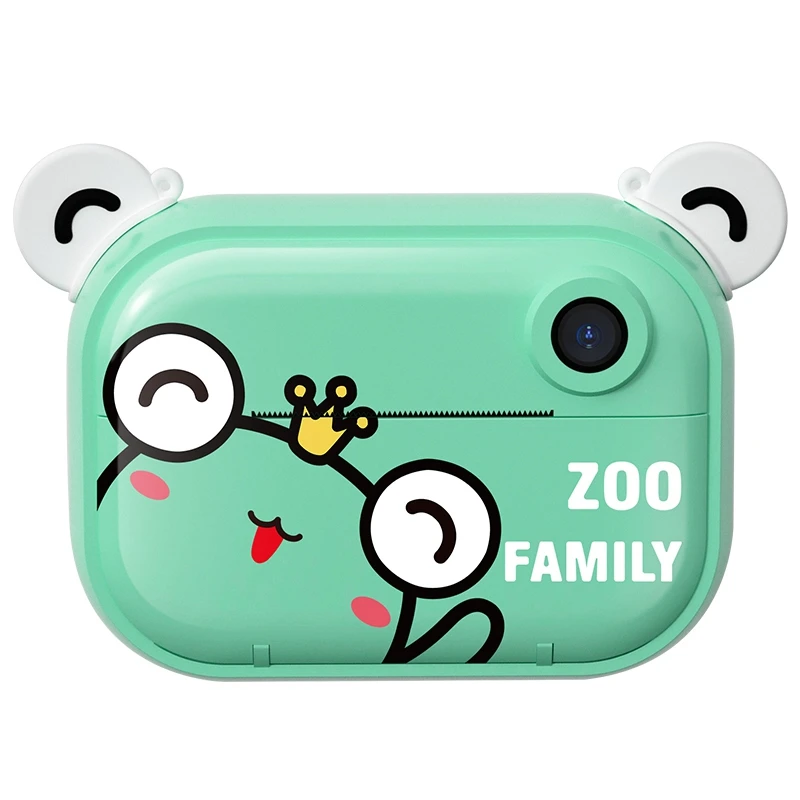 

Print Camera Kids Camera Zero Ink Digital Camera with Thermal Printing Paper and Cartoon Stickers Children Toy Camera