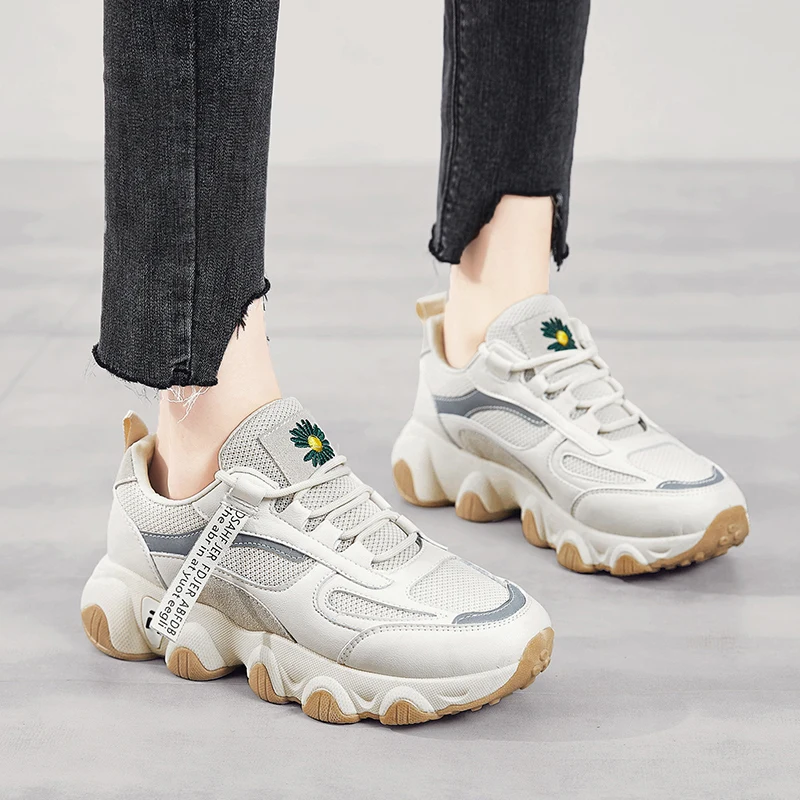 Кроссовки женская обувь с цветочным принтом Zapatillas Mujer повседневные кроссовки на