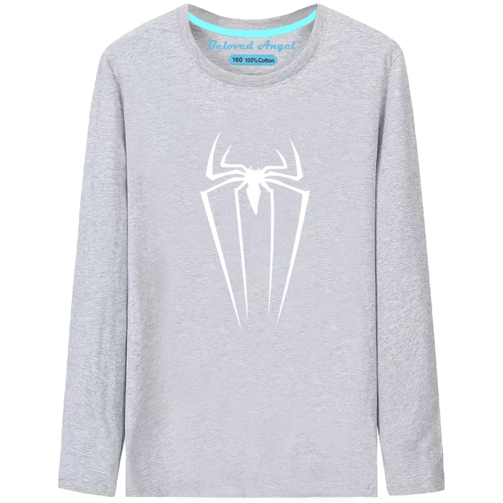 Camiseta de algod&oacute;n para chicas adolescentes, ropa luminosa de manga larga para ni&ntilde;os, con estampado de dibujos animados, para primavera y oto&ntilde;o-2