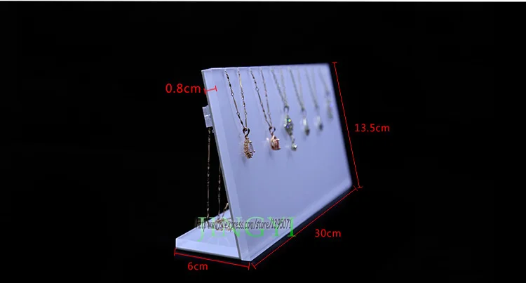 High Quality white 8mm Thickness Necklace Display Rack Jewelry Showing Stand L Pendant Holder Erasel Shelf | Украшения и