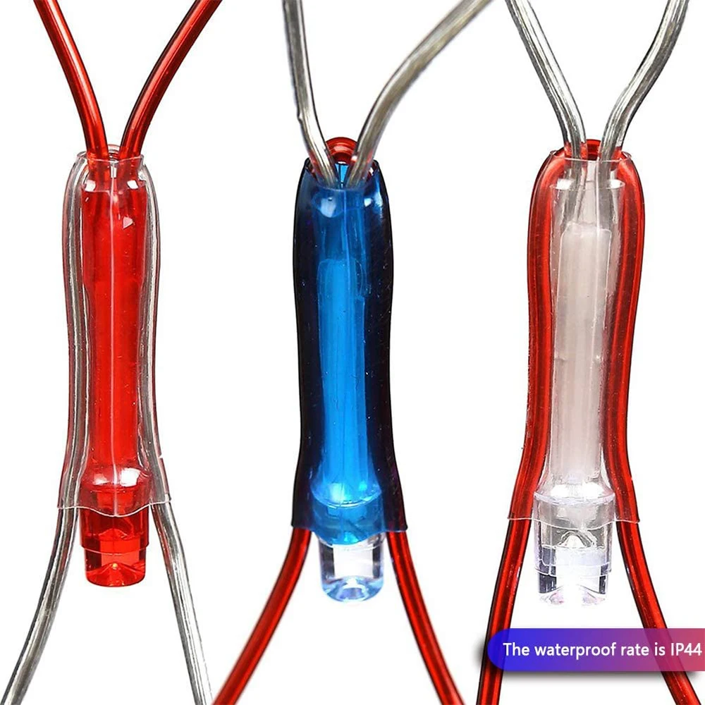 Рождественский Флаг США сетчатый светильник светодиодный украшение для