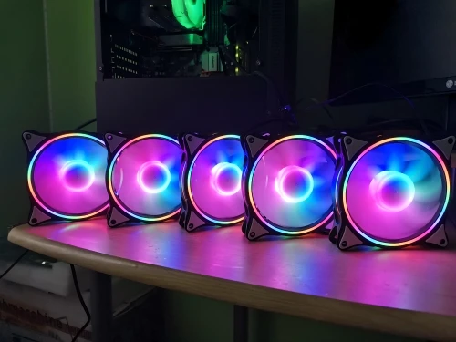 Wovibo 120mm Fan ARGB RGB Cooling Ventilador 6PIN Rainbow Computer Case Chassis Fans 12V Silent Adjust 12cm Aura Sync | Компьютеры и
