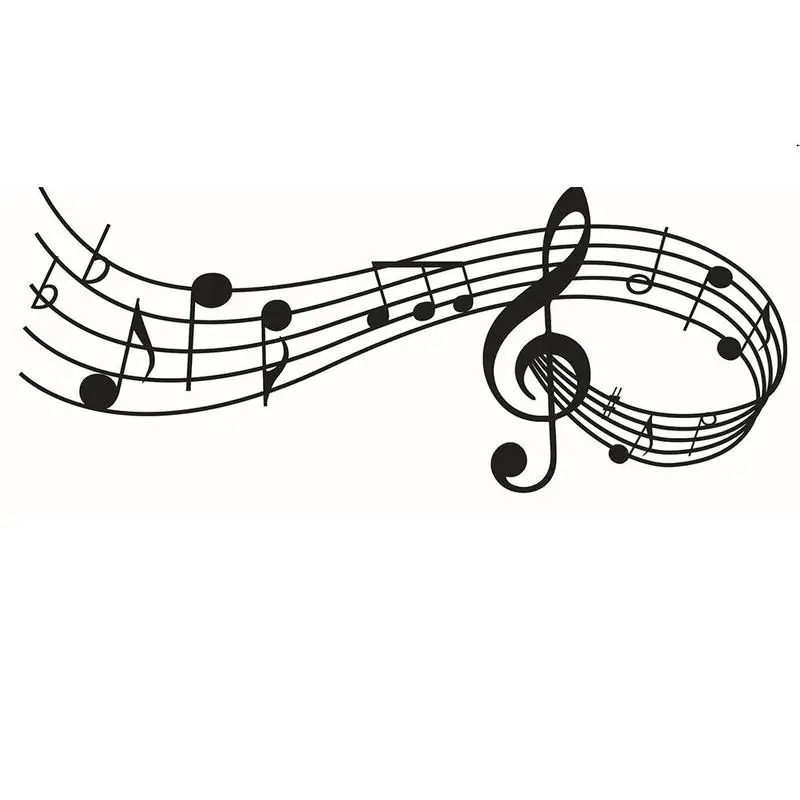 

Wall Sticker Decor Music Notes Melody Wall Sticker Home Bedroom Wall Window Stickers Modern Wall Decorations