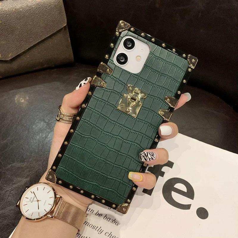 

Crocodile Pattern Mobile Phone Case for IPhone 11 11Pro 12 12promax Protective Cover for X XS XR XSMAX Leather Plating Case