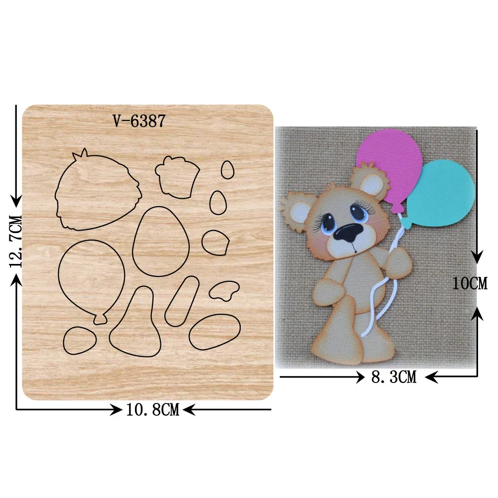 

New bear wooden dies cutting dies for scrapbooking Multiple sizes V-6387