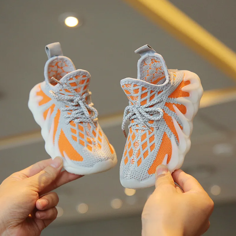 

Octopus Mesh Young Children Casual Shoes Kids Sneakers Breathable Lace-Up Boys Girls Sneaker For Children'S 14 15 Years Old