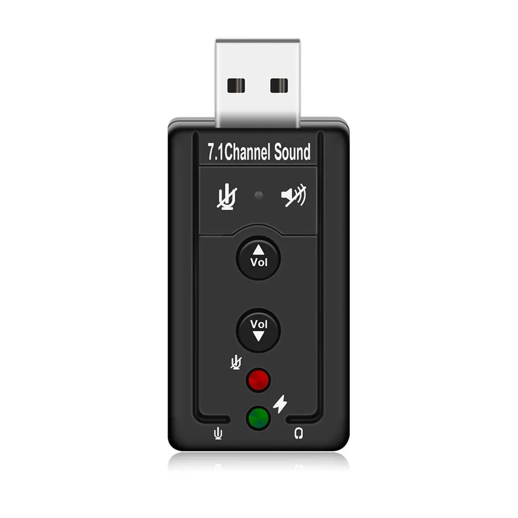 

Внешняя звуковая карта USB 2,0, 3,5 каналов, мини-адаптер с кнопкой управления, мм, детали для наушников, компьютера