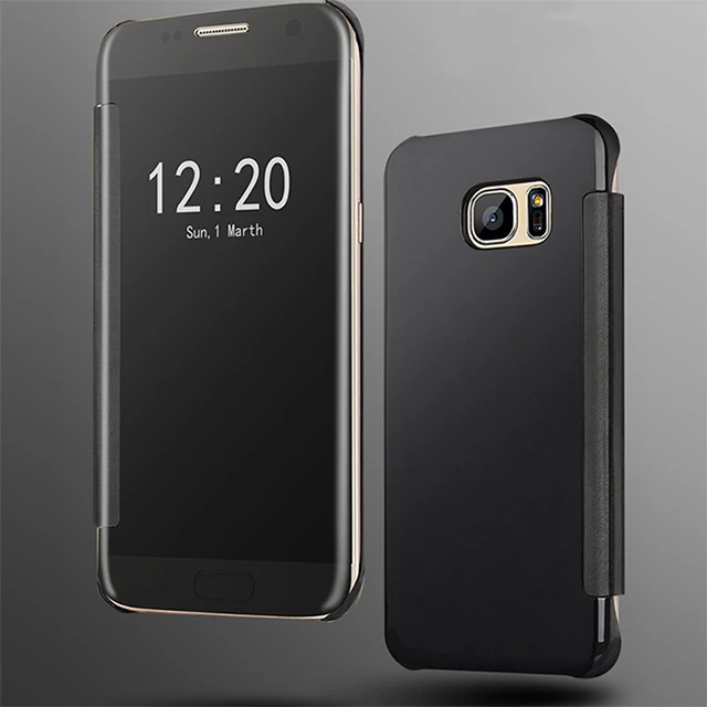 Чехол-книжка с зеркальная крышка чехол для телефона для samsung Galaxy J2 J5 J7 Prime J 2, 5, 7, On7 Prime J2prime J5prime J7prime SM G532F G570F G610F - Цвет: Black