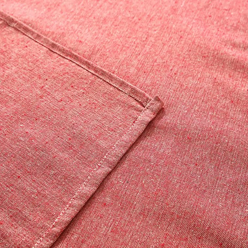 Современная льняная хлопковая скатерть однотонная красная 5 цветов моющаяся