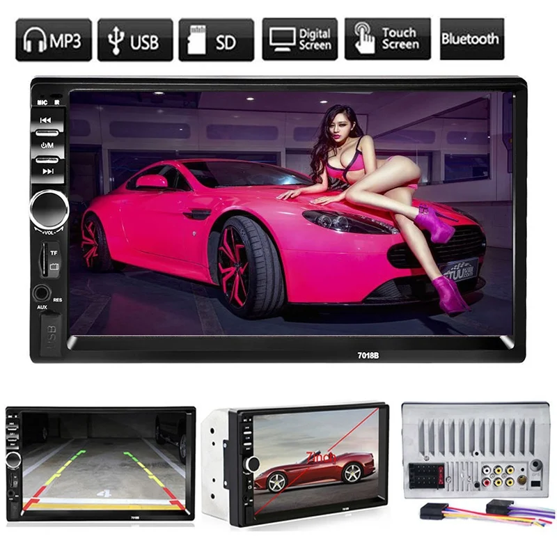 

Автомобильный радиоприемник 7018B 2DIN, 10 шт./лот, 1080P, Bluetooth, 7-дюймовый HD-радиоприемник, сенсорный экран, стерео, MP3, MP5 плеер