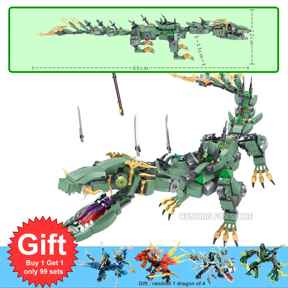 Летающий зеленый ниндзя-Дракон Mecha совместимый Ninjagoes 70612 набор миньфиг фигурки DIY строительные блоки игрушки для детей Подарки для мальчиков