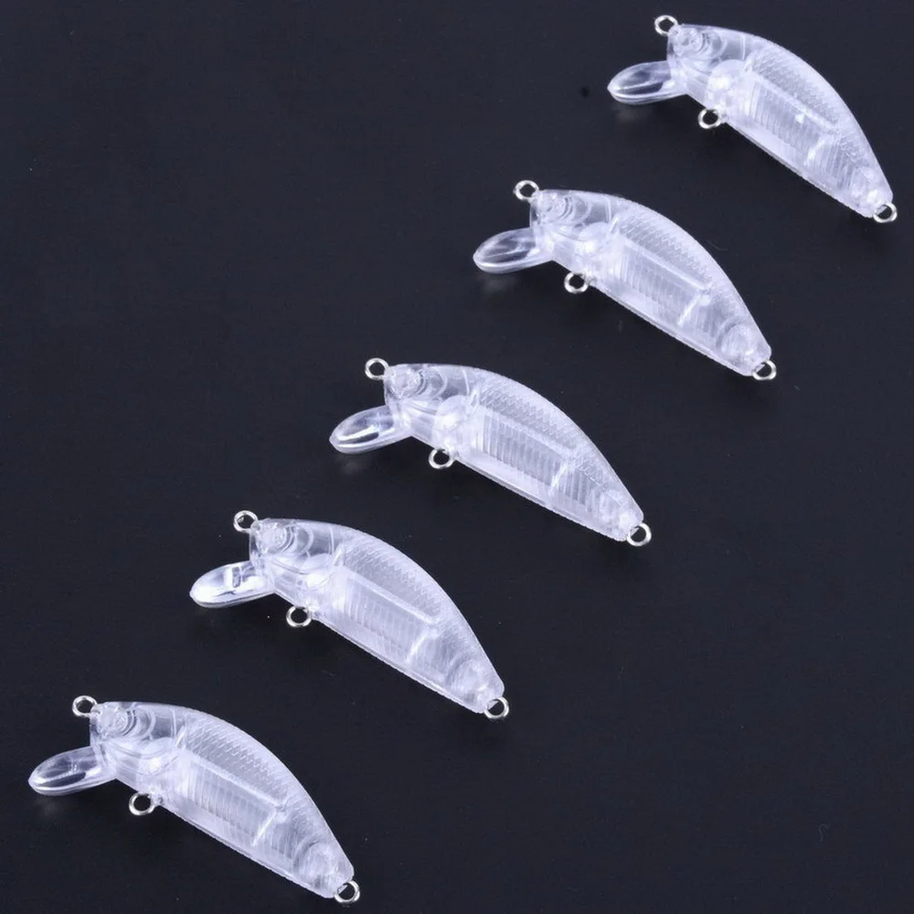 

10pcs Clear Fishing Bait Fishing Lure Sea Bass Bait Artificial Hard Bait Trolling Pike Carp Fishing Tools