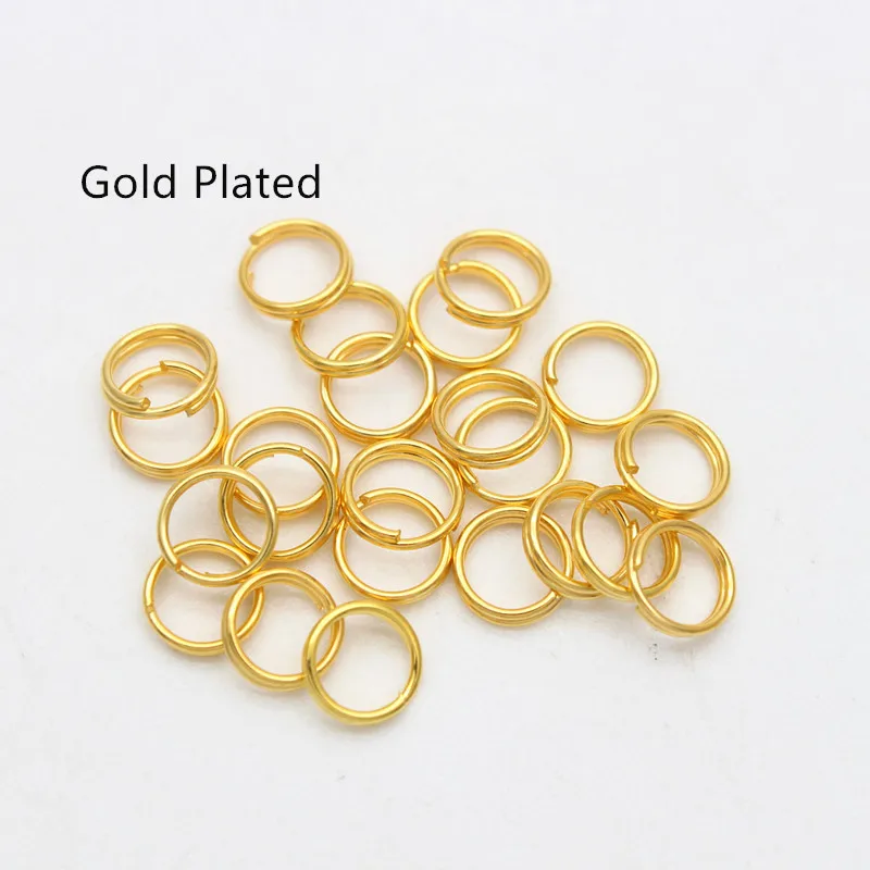 Gold plated 200pcs/lot 4 5 6 8 10mm Double Loops Jump Rings Silver Gold Color Split Rings Connectors For Jewelry Making DIY HK094 - Цвет: Gold plated