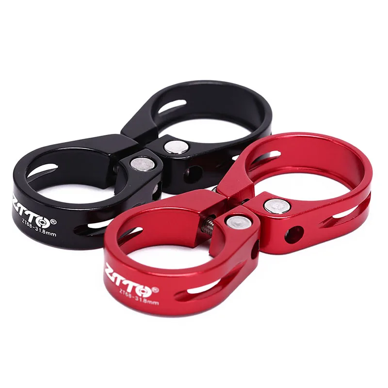 

Bicycle Seatposts Clamps Red Black Bike Seat Post Clamp Aluminium Alloy Ultralight Lock Bike Seatpost Clip 31.8mm 34.9mm