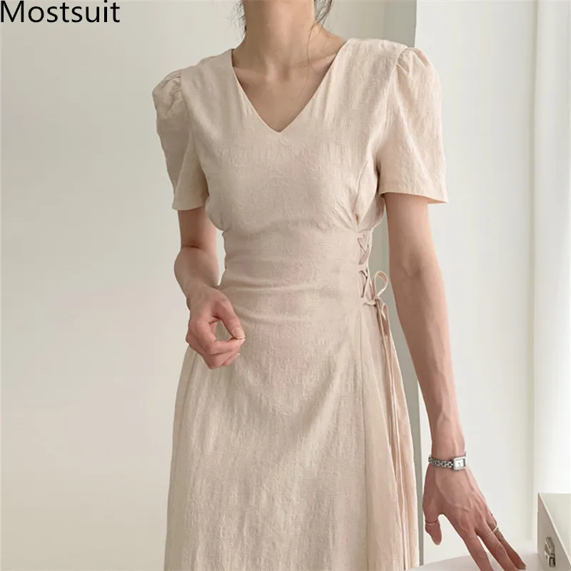 Женское длинное Бандажное платье однотонное Элегантное повседневное в