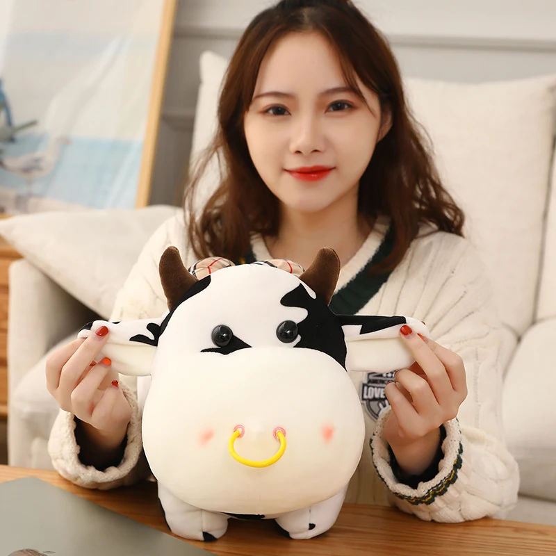 Милая плюшевая игрушка в виде молочной коровы 1 шт. Мультяшные милые мягкие