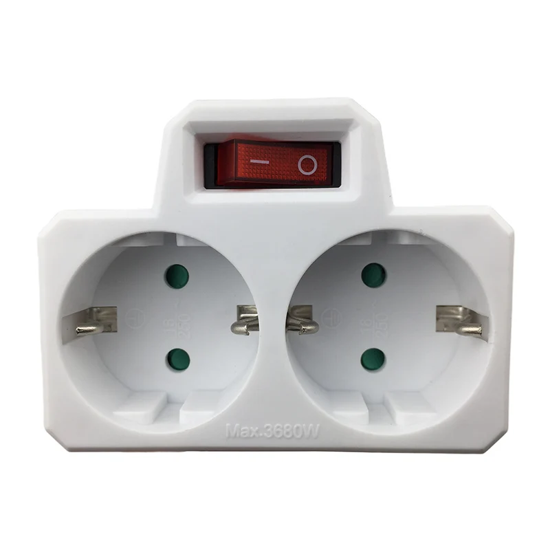 Розетка Европейского немецкого стандарта три гнезда расширения с