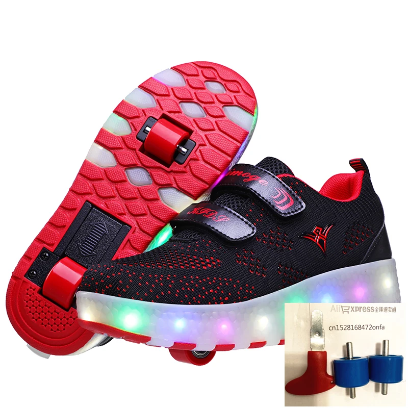 Heelys новинка 2019 Разноцветные Детские кроссовки с USB зарядкой модные детские двумя