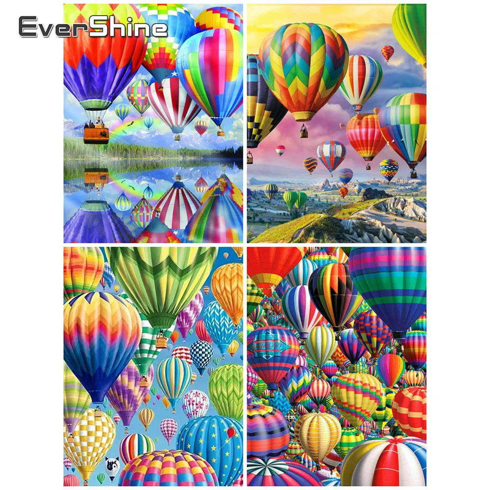 

EverShine Full Square Drill Diamond Painting Landscape 5D New Arrival Diamond Embroidery Hot Air Balloon Cross Stitch Kits