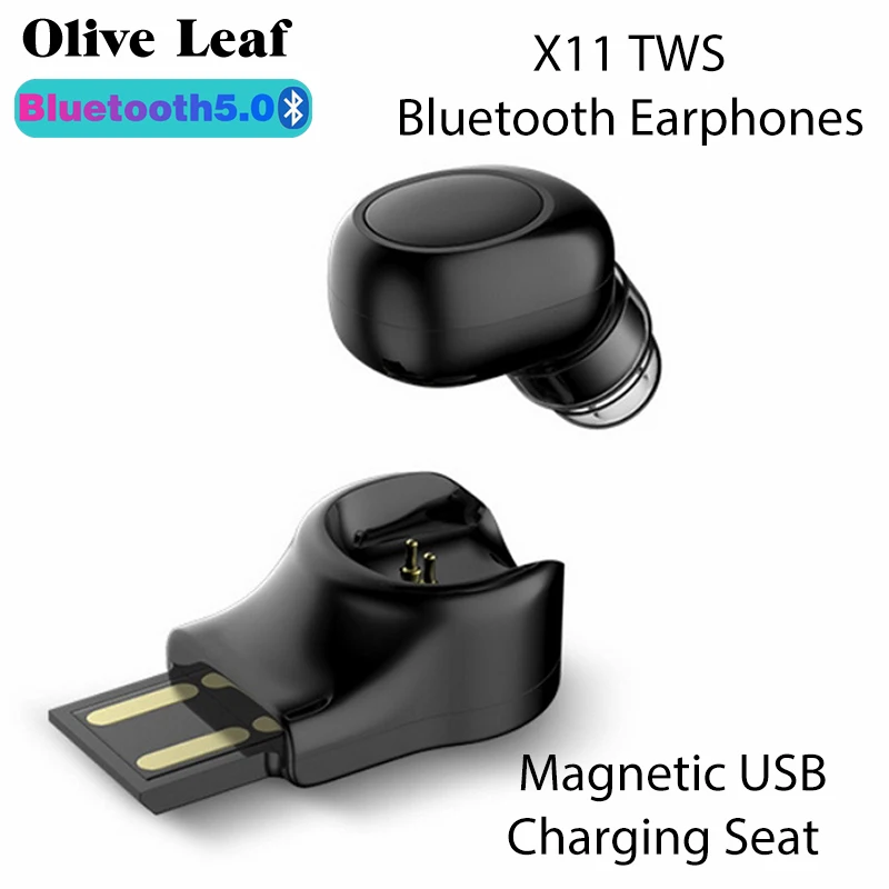 Беспроводная гарнитура X11 TWS Bluetooth наушники спортивные вкладыши с