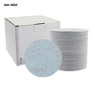 100 шт. 5-дюймовый абразивный шлифовальный диск на липучке, белая Сухая наждачная бумага, полировка древесины, мебели