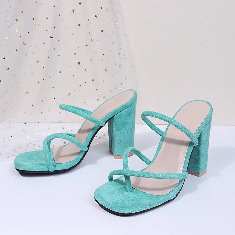 

Women Slippers Pumps 2021 Summer Slippers Sexy High Heels Open Toe Sandals Casual Slip On Comfort Breathable Shoe Sandalis Mujer