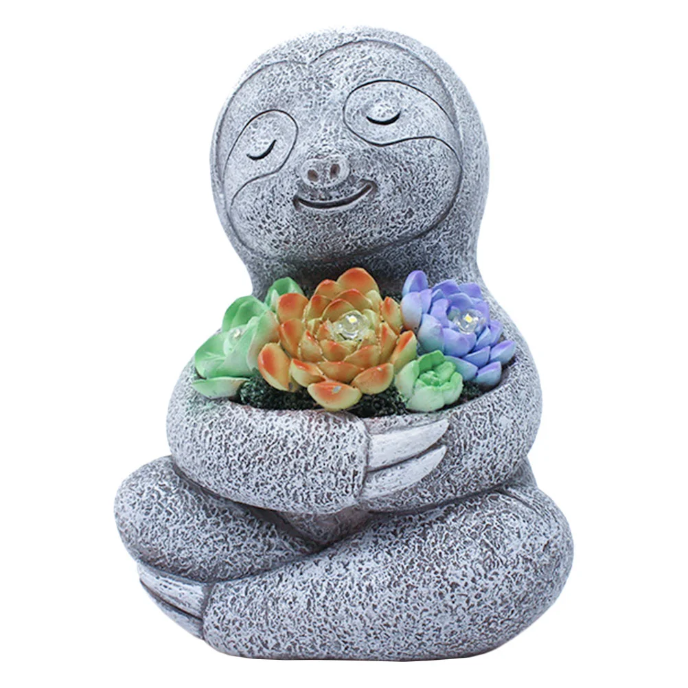 

1Pc Outdoor Solar Lamp Adornment Garden Decorative Lamp Resin Small Craftwork