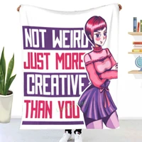 not weird just more creative than you throw blanket 3d printed sofa bedroom decorative blanket children adult christmas gift