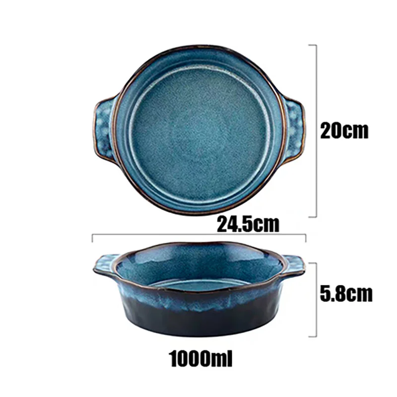 

FANCITY Creative baking trays, baking trays, ceramic plates, stylish home dumplings, deep plates, soup plates