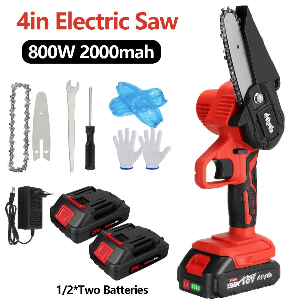 

Электрическая цепная мини-пила для обрезки деревообработки, 800 Вт, 4 дюйма