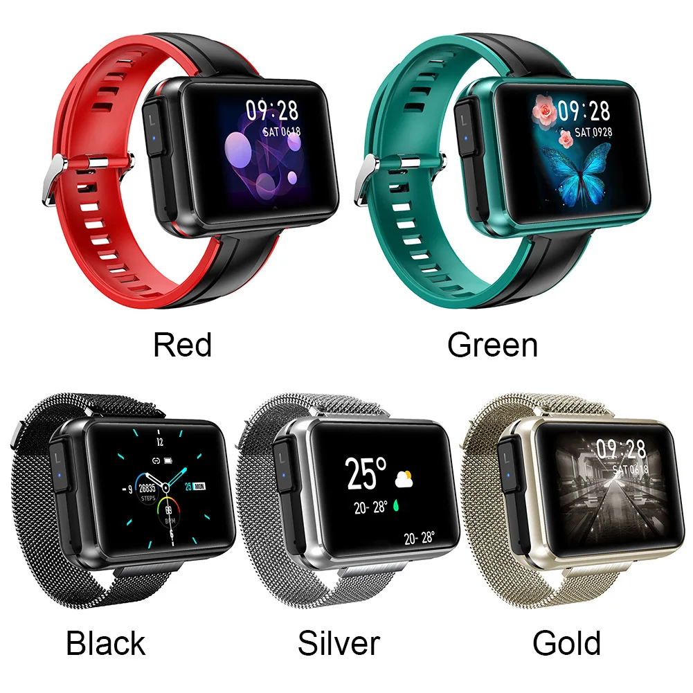 

T91 Smart Bracelet IPS Screen TWS Wireless Earphone 2 In 1 Bluetooth 5.0 Fitness Tracker Music Wristband 1.4 Inch Touch Control