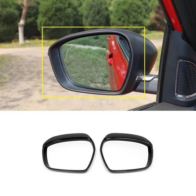 

For Geely Coolray SX11 2018 2019 2020 ABS Carbon fiber Car rearview mirror block rain eyebrow trim cover decoration Accessories