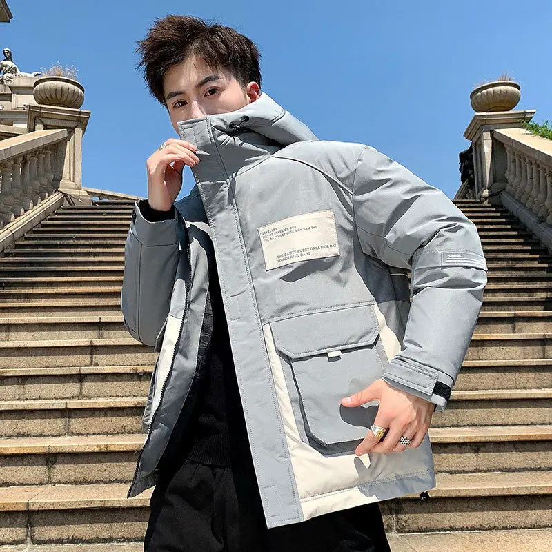 Plus Size Casual Winter Hooded Workwear Cotton-padded Jacket 2021 New Korean Cotton-padded Jacket Boys All-match Casual Jacket